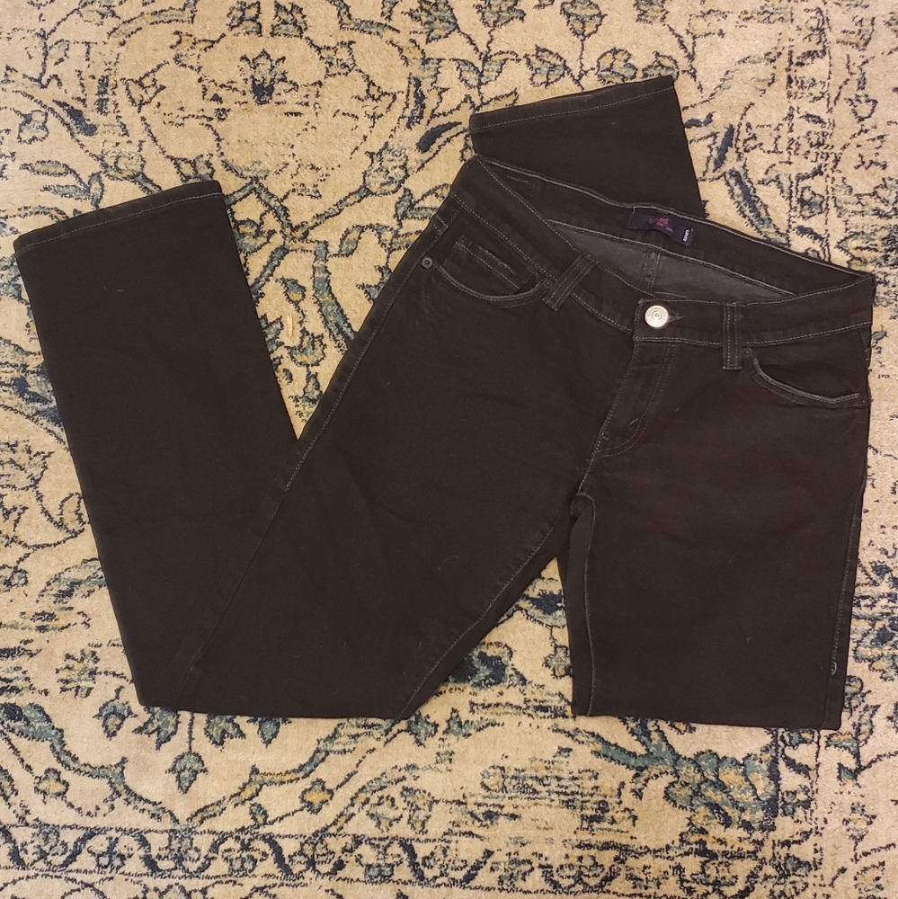Levi's Black Tilted 504 Slim Straight Jeans